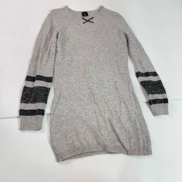 HotTotties Sweater Tunic Women Medium Wool Blend Long Sleeve KNit Gray Crewneck - Picture 1 of 7